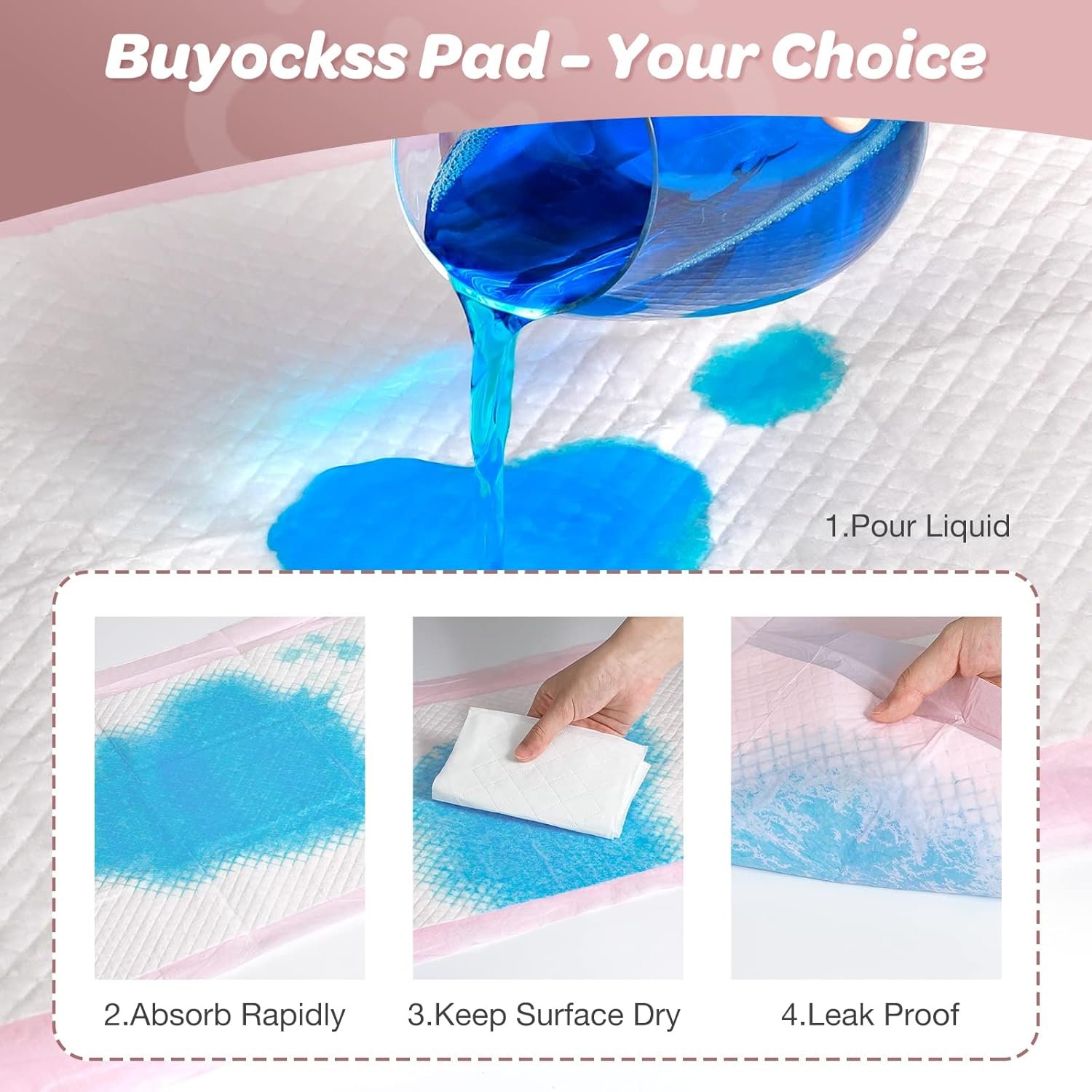 Buy Disposable Changing Pad Liners Pack of 100 Baby Incontinence Changing Pads Diaper UnderPads Ultra Soft Super Absorbent Waterproof Mat 13 x18 in - Image 8