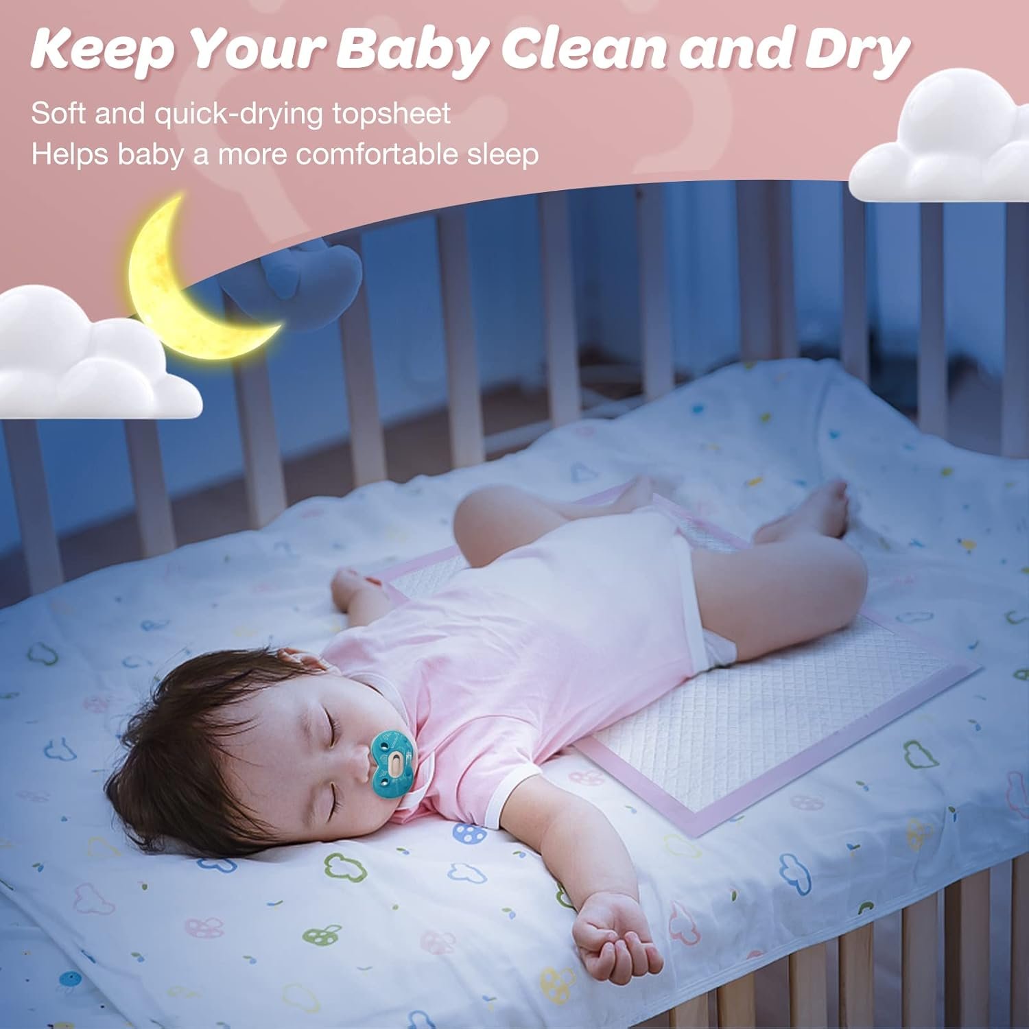 Buy Disposable Changing Pad Liners Pack of 100 Baby Incontinence Changing Pads Diaper UnderPads Ultra Soft Super Absorbent Waterproof Mat 13 x18 in - Image 7