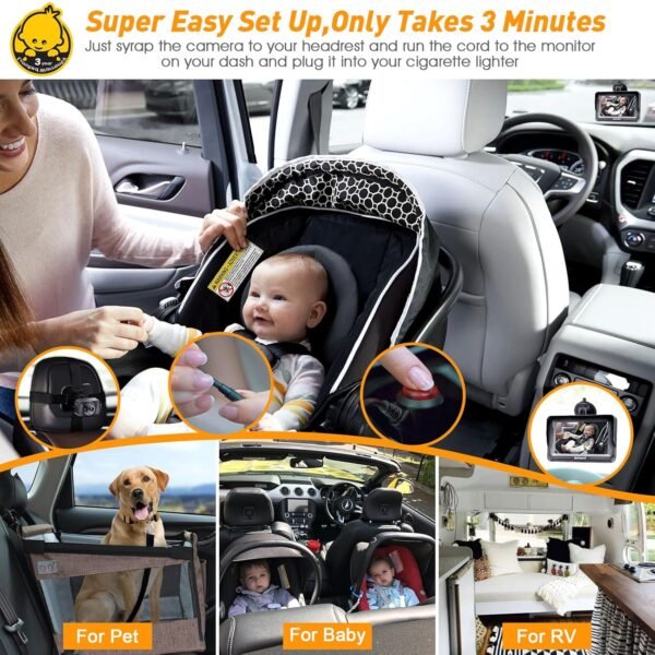 DoHonest Baby Camera 1080P – HD Wireless Baby Monitor with Night Vision & 360° Rotation, 2-Way Audio, Safety & Easy Setup.