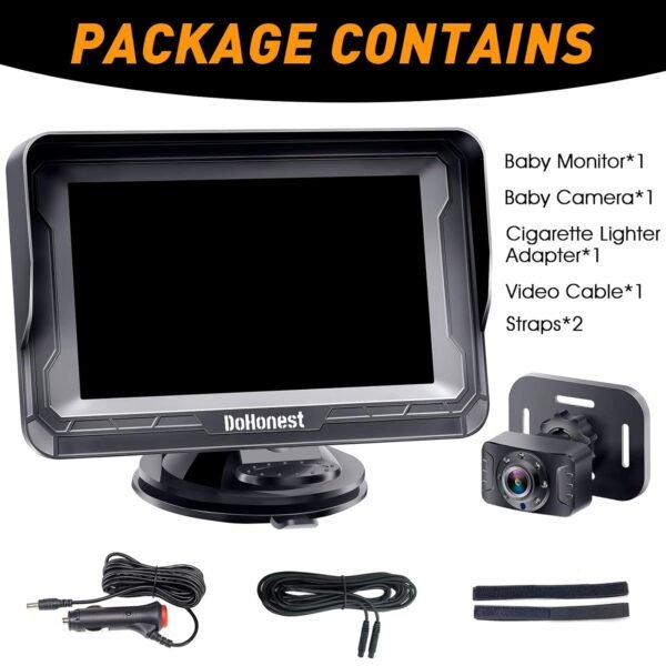 Latest DoHonest Baby Car Camera HD 1080P: Rear-Facing Infant Monitor for Safer Driving - Image 7