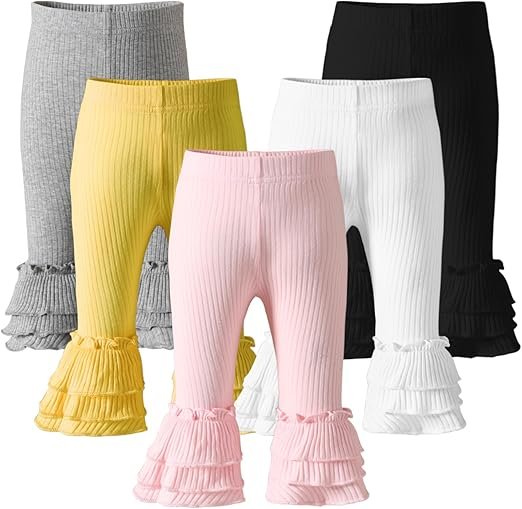Best Limited DREAM BUS 5 Pack Baby Girl Bell Bottoms Stylish Pants. - Image 11