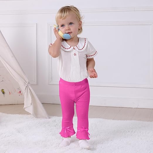 Best Limited DREAM BUS 5 Pack Baby Girl Bell Bottoms Stylish Pants. - Image 5
