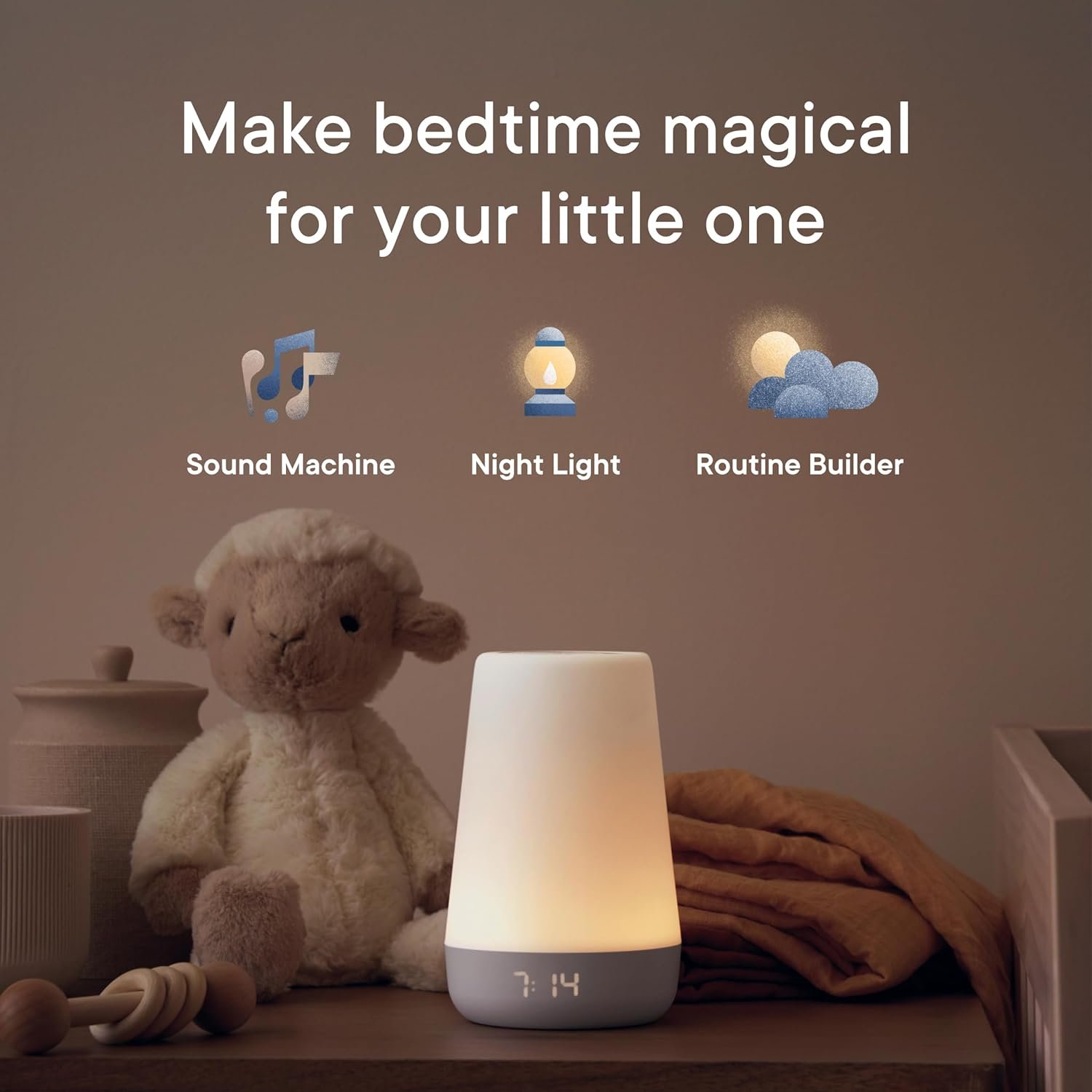 Hatch Rest Baby Sound Machine 2nd Gen: Wi-Fi Night Light, Sleep Trainer & White Noise Soother | Registry Essential
