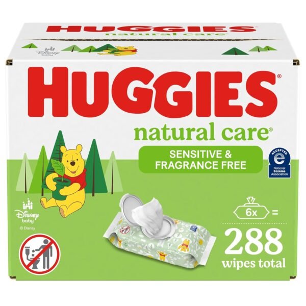 Buy Huggies Natural Care Sensitive Baby Wipes – Unscented & Hypoallergenic (288 Count) - Image 5