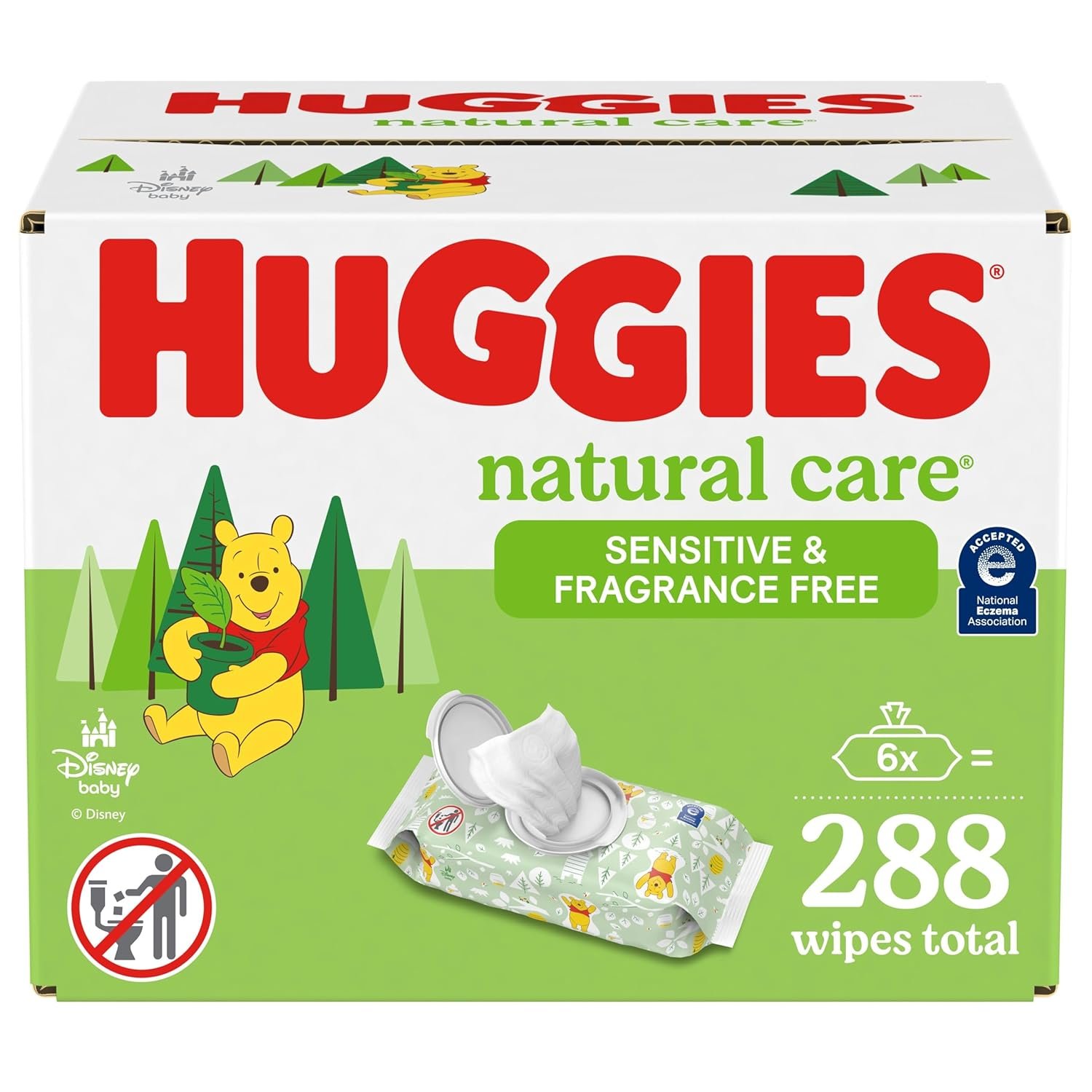 Buy Huggies Natural Care Sensitive Baby Wipes – Unscented & Hypoallergenic (288 Count) - Image 5