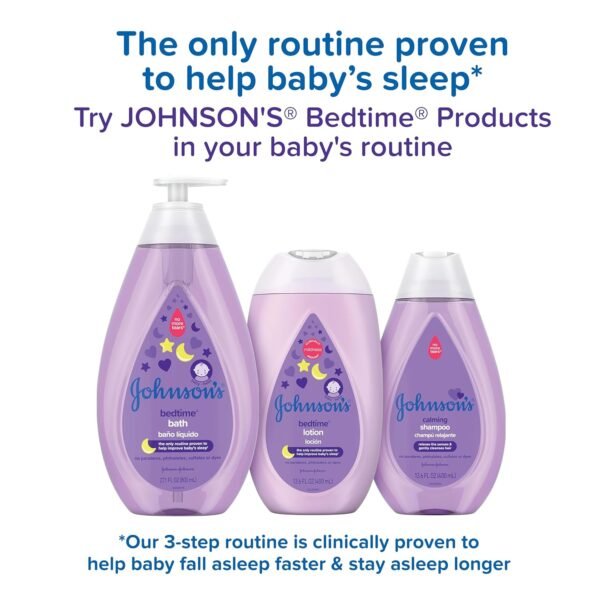 Johnson's Sleepy Time Bedtime Baby Gift Set – Relaxing NaturalCalm Aromas, 4-Piece Hypoallergenic Baby Care