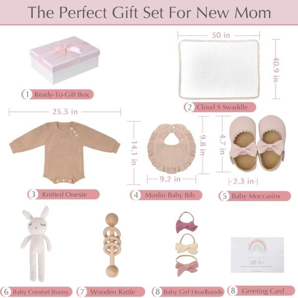 Best  Meloom Deluxe Baby Girl Gift Set Review – A Premium Newborn Baby Shower Gifts Basket - Image 2