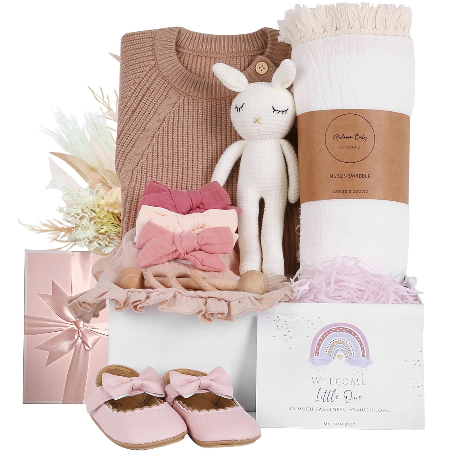 Best  Meloom Deluxe Baby Girl Gift Set Review – A Premium Newborn Baby Shower Gifts Basket - Image 6