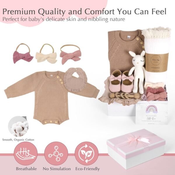 Best  Meloom Deluxe Baby Girl Gift Set Review – A Premium Newborn Baby Shower Gifts Basket - Image 3