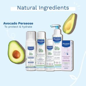 Mustela Newborn Arrival Gift Set: Natural Baby Skincare & Bath Time Essentials | 5-Item Plant-Based Set