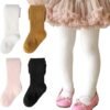 Meeshine Baby Girls Cable Knit Tights 5 Pack Cotton Footed Leggings for Winter