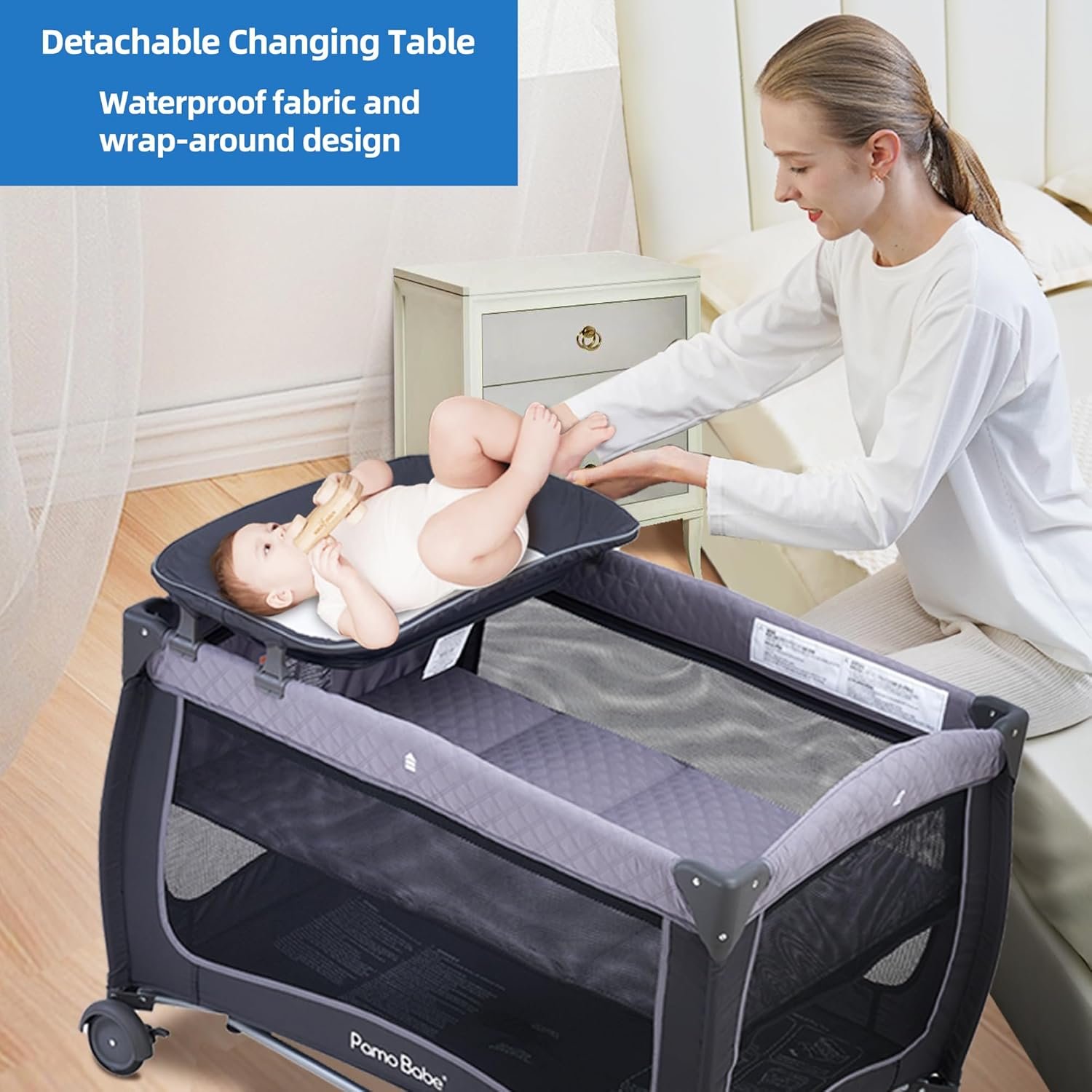 Best Pamo Babe Portable Baby Playard with Canopy – 4-in-1 Nursery Center Review - Image 6