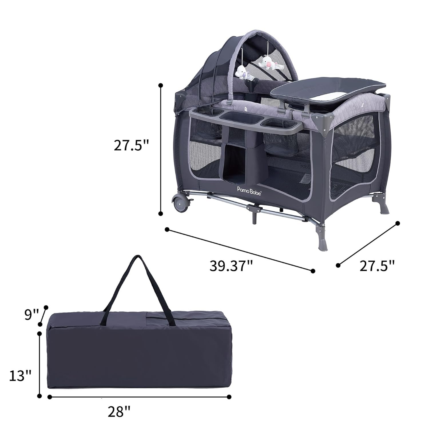 Best Pamo Babe Portable Baby Playard with Canopy – 4-in-1 Nursery Center Review - Image 9