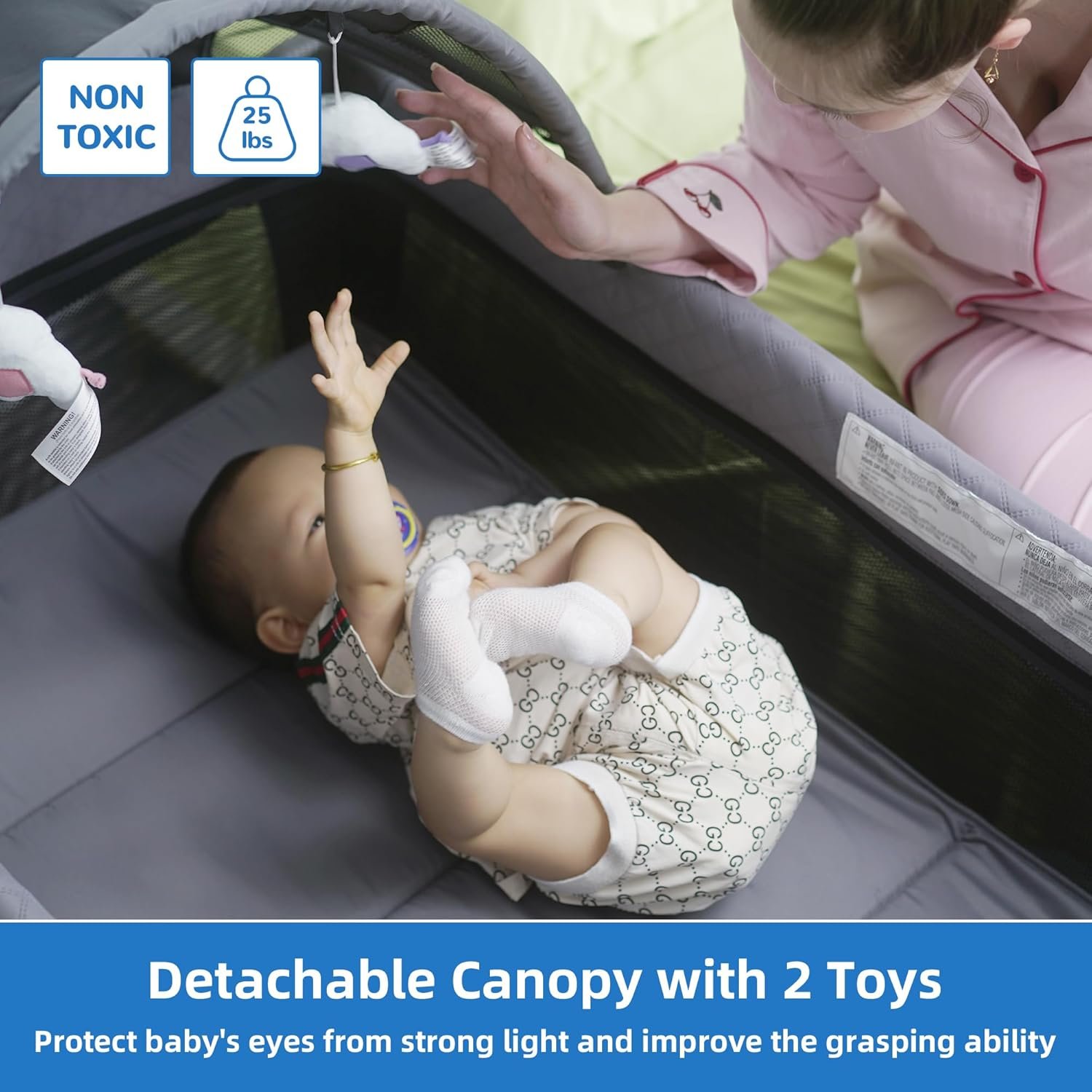 Best Pamo Babe Portable Baby Playard with Canopy – 4-in-1 Nursery Center Review - Image 7