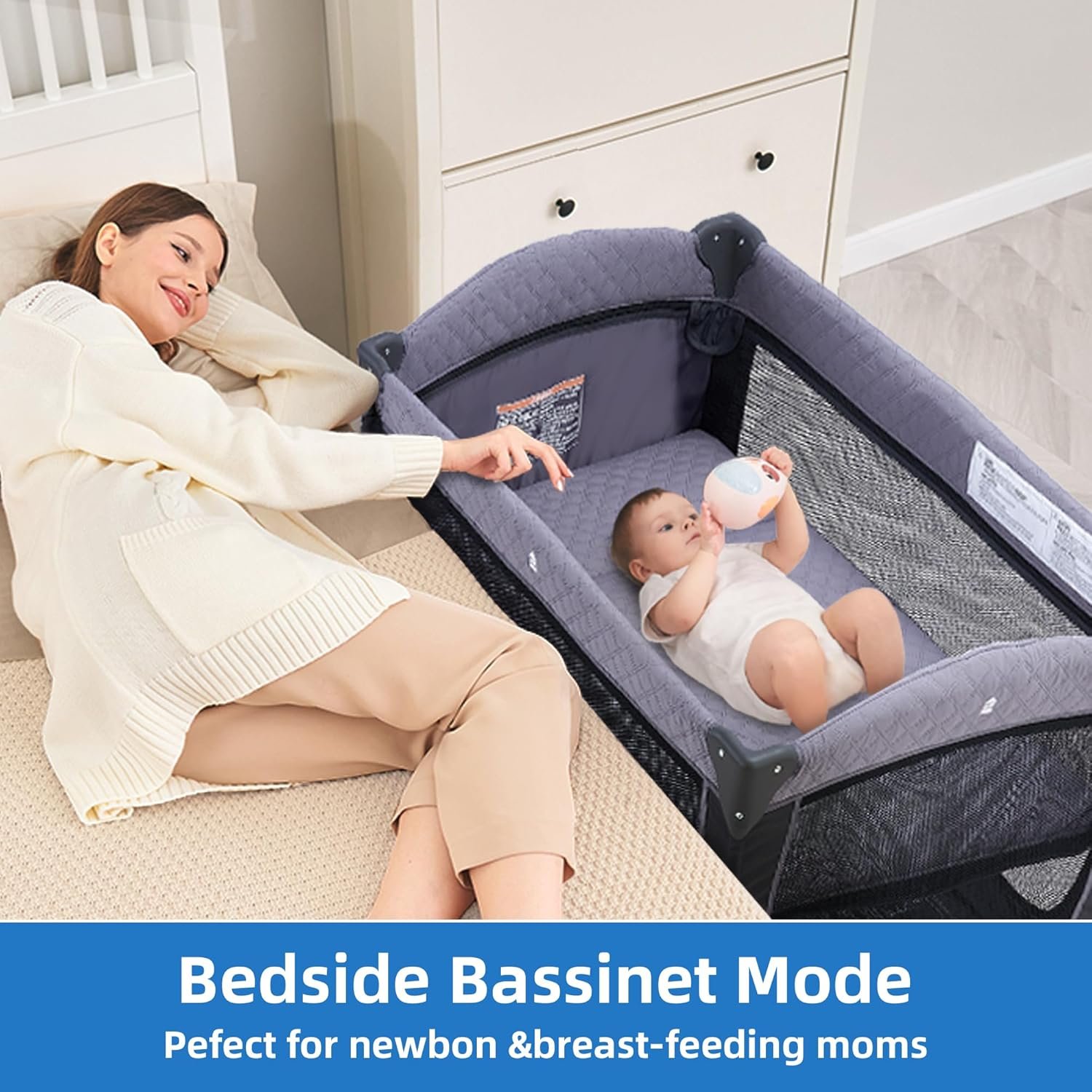Best Pamo Babe Portable Baby Playard with Canopy – 4-in-1 Nursery Center Review - Image 4