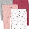Simple Joys by Carter's Baby Girls' 4-Pack Pants Soft Durable & Stylish