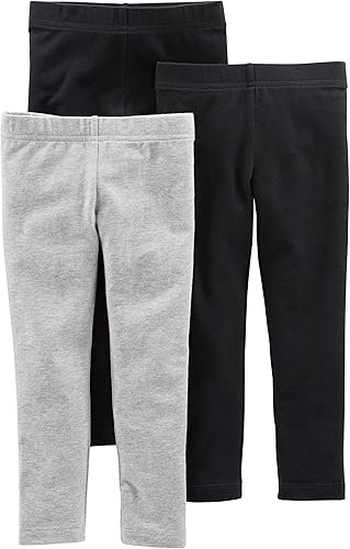Best Simple Joys by Carter's Girls' 3-Pack Leggings - Image 3