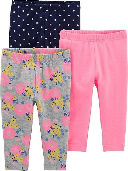 Simple Joys by Carter's Girls 3-Pack Leggings Comfort & Style for Kids