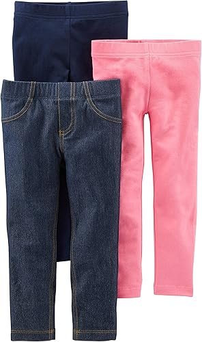 Best Simple Joys by Carter's Girls' 3-Pack Leggings - Image 7