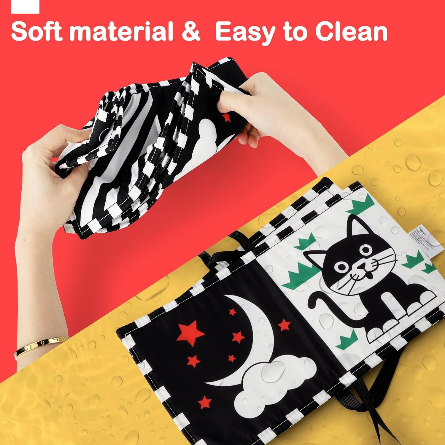 Best URMYWO Black and White Baby Toys – High Contrast Soft Baby Book for Newborns - Image 9