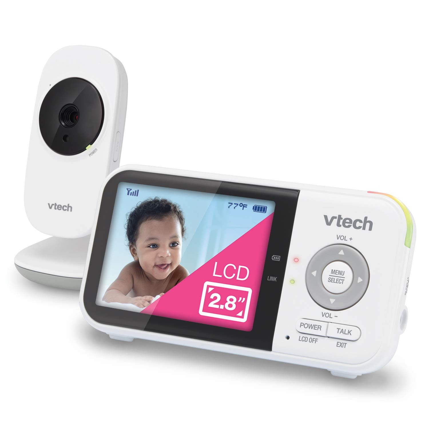 Best VTech VM819 Baby Monitor with Camera and Audio, 2.8” Screen Portable Baby Camera, Night Vision, 2-Way Audio, Temperature Sensor and Lullabies, Secure Transmission No WiFi, Ideal for Baby/Elderly/Pet - Image 7