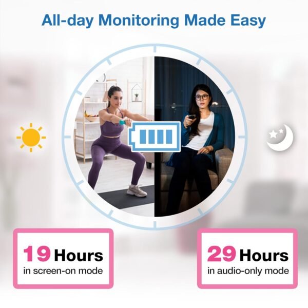 Best VTech VM819 Baby Monitor with Camera and Audio, 2.8” Screen Portable Baby Camera, Night Vision, 2-Way Audio, Temperature Sensor and Lullabies, Secure Transmission No WiFi, Ideal for Baby/Elderly/Pet - Image 6