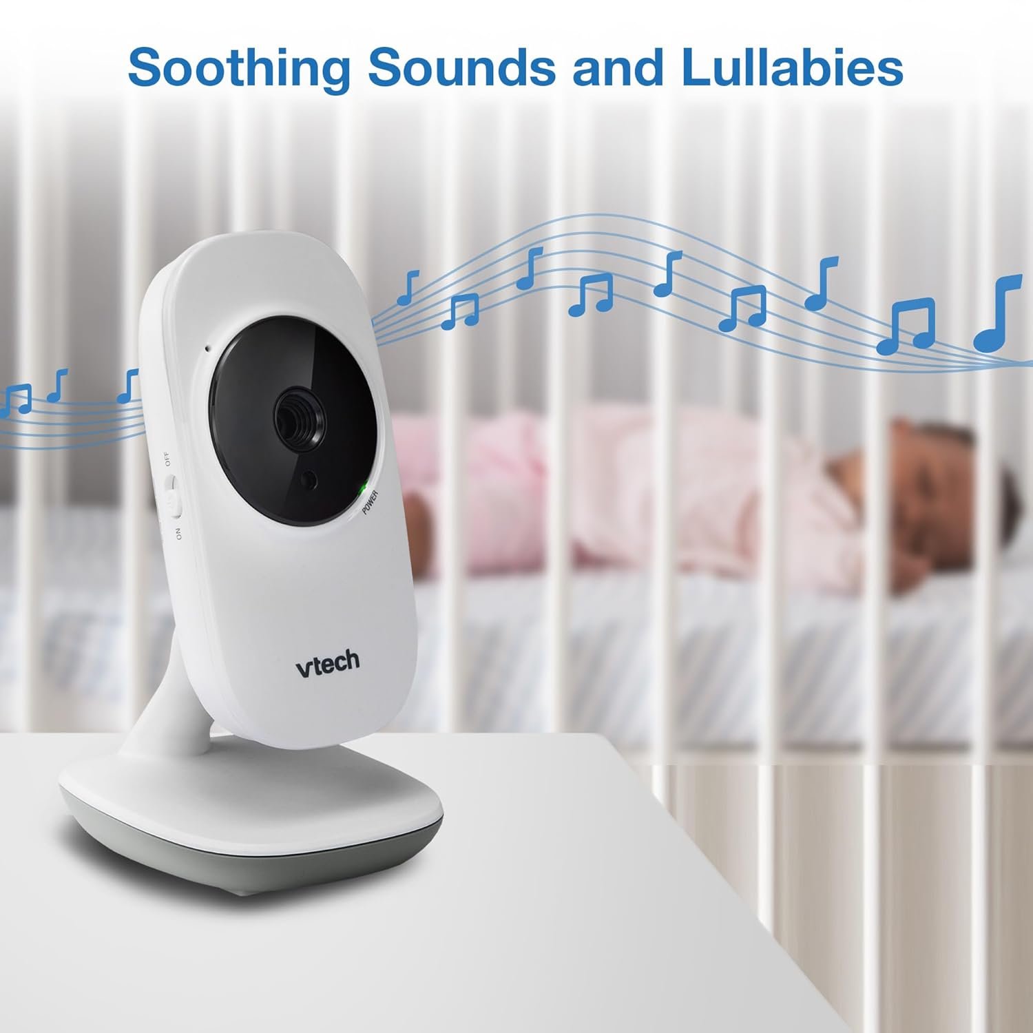 Best VTech VM819 Baby Monitor with Camera and Audio, 2.8” Screen Portable Baby Camera, Night Vision, 2-Way Audio, Temperature Sensor and Lullabies, Secure Transmission No WiFi, Ideal for Baby/Elderly/Pet - Image 3