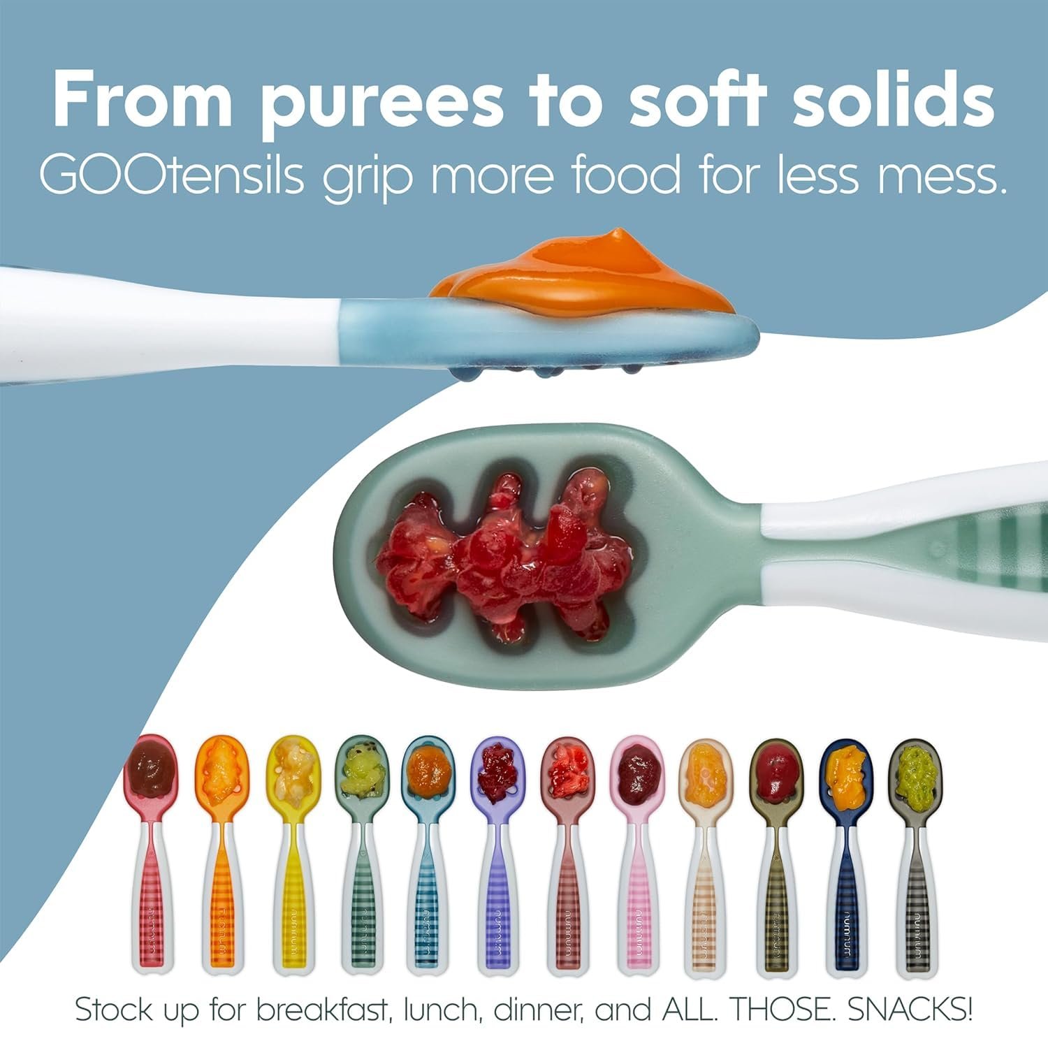 Buy NumNum Baby Spoons Set – Safe, Easy, Fun 6+ Month Self‑Feeding Set - Image 2