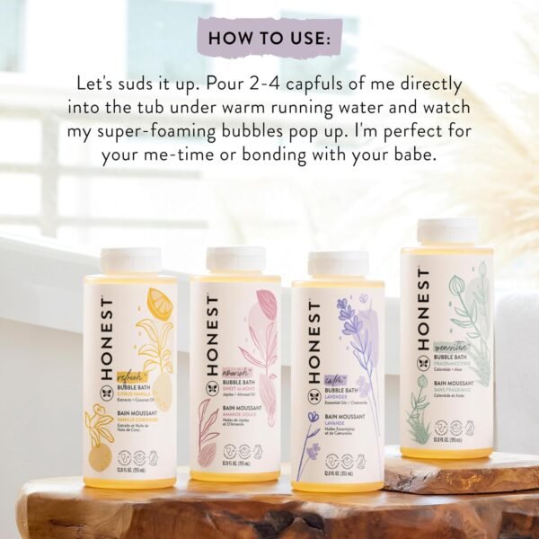 Natural The Honest Company Foaming Bubble Bath – Gentle & Tear-Free for Babies - Image 5