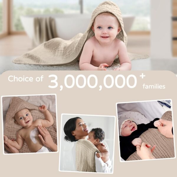 Soft & Gentle Yoofoss Hooded Baby Towels for Newborns - Image 2
