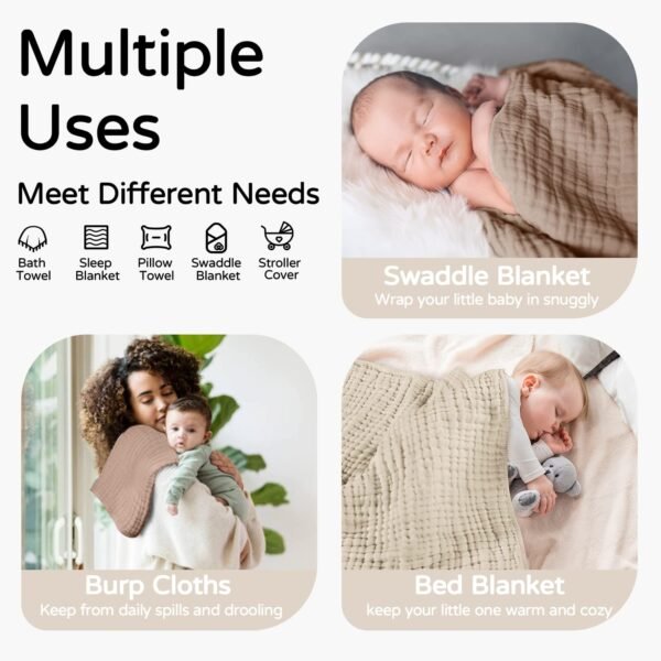 Soft & Gentle Yoofoss Hooded Baby Towels for Newborns - Image 6